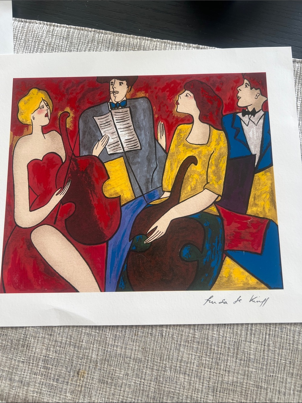 Linda LeKinff Seriolithograph, "Double", 1998 with COA